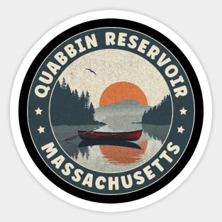 Quabbin Reservoir Massachusetts Sunset Sticker